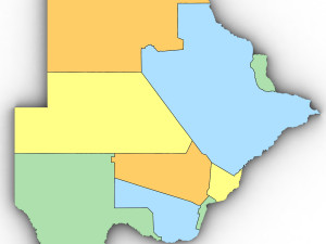 3d political map of botswana 3D Model