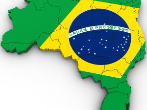 3d political map of brazil Modello 3D