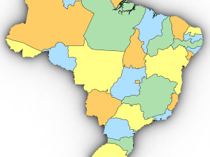 3d political map of brazil Modèle 3D
