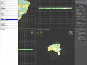 3d political map of brazil Modèle 3D