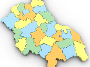 3d political map of bulgaria 3D Model