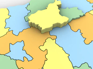 3d political map of bulgaria 3D Model