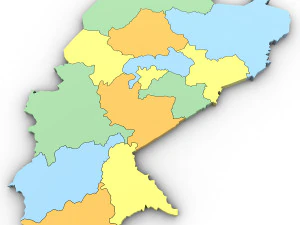 3d political map of burkina faso 3D Model
