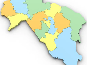 3d political map of burkina faso 3D Model