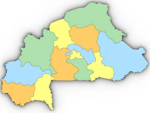 3d political map of burkina faso 3D Model