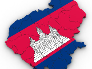 3d political map of cambodia 3d Modello 3D
