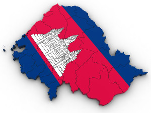 3d political map of cambodia 3d 3D Модель