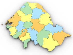 Kambo&ccedil;ya'nın 3 boyutlu siyasi haritası 3d 3D Model