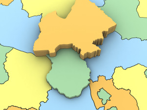 3d political map of cambodia 3d 3D Модель