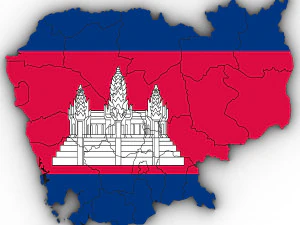 Kambo&ccedil;ya'nın 3 boyutlu siyasi haritası 3d 3D Model