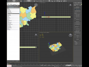 3d political map of cambodia 3d 3D Модель