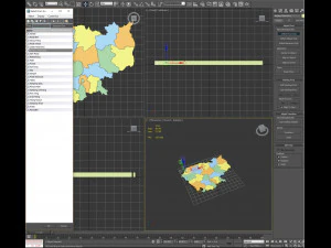 Kambo&ccedil;ya'nın 3 boyutlu siyasi haritası 3d 3D Model