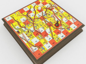 snakes and ladders board game 3D 모델