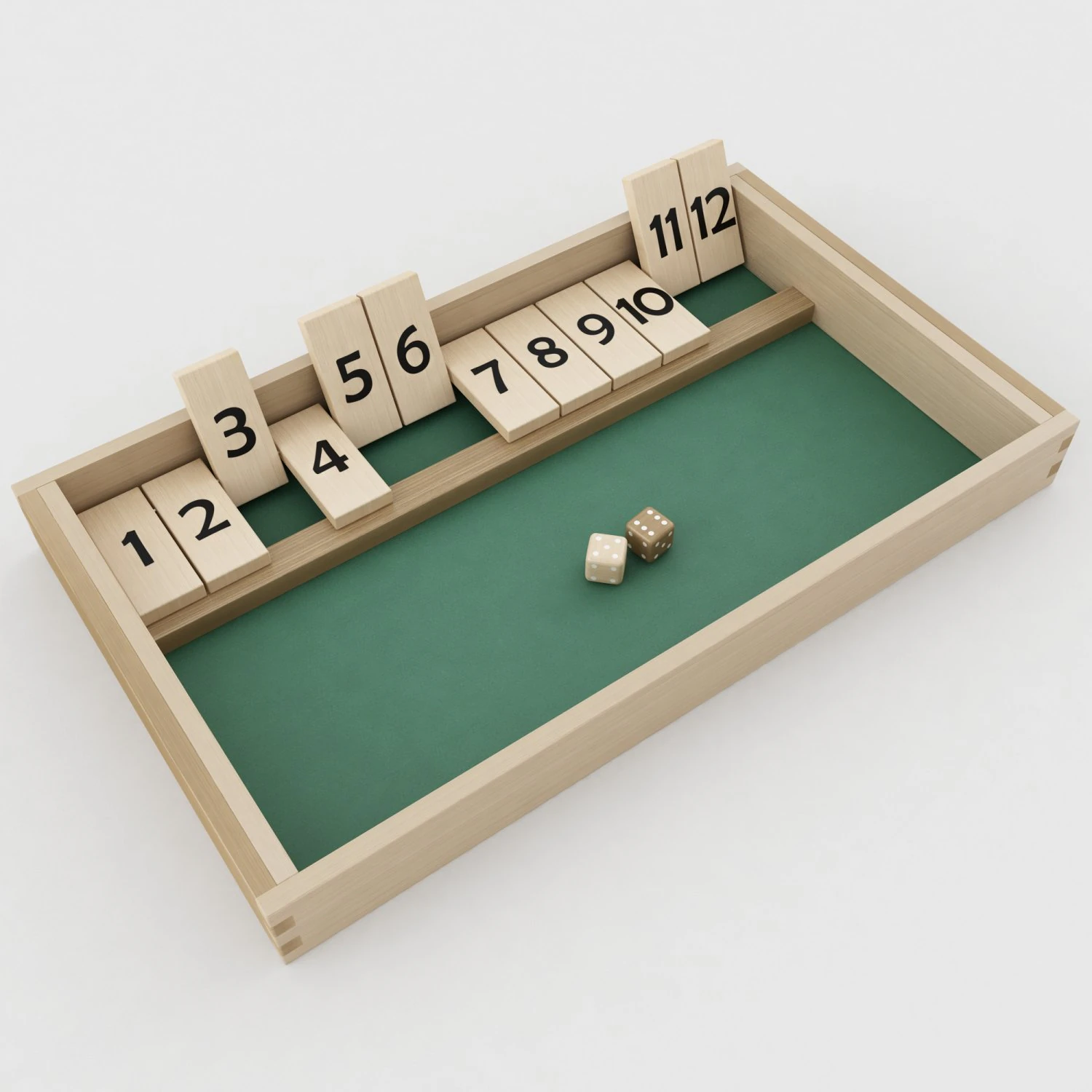 shut the box dice game 3D Model .c4d .max .obj .3ds .fbx .stl .blend