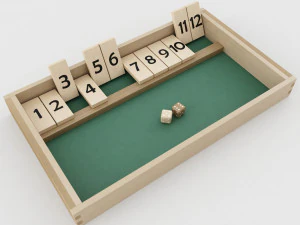 игра в кости закрой коробку 3D Модель