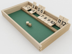 shut the box dice game Model 3D