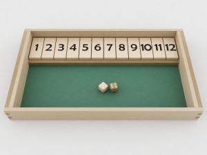 shut the box dice game Model 3D