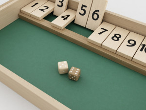 shut the box dice game Model 3D