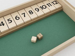 shut the box dice game Model 3D