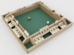 4 खिलाड़ियों ने बॉक्स पासा बंद किया 3D मॉडल