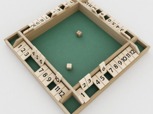 4 player shut the box dice 3Dモデル
