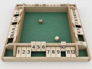 4 player shut the box dice 3Dモデル