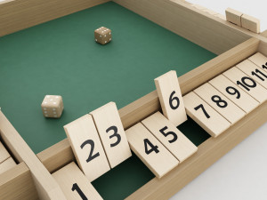 4 player shut the box dice 3Dモデル