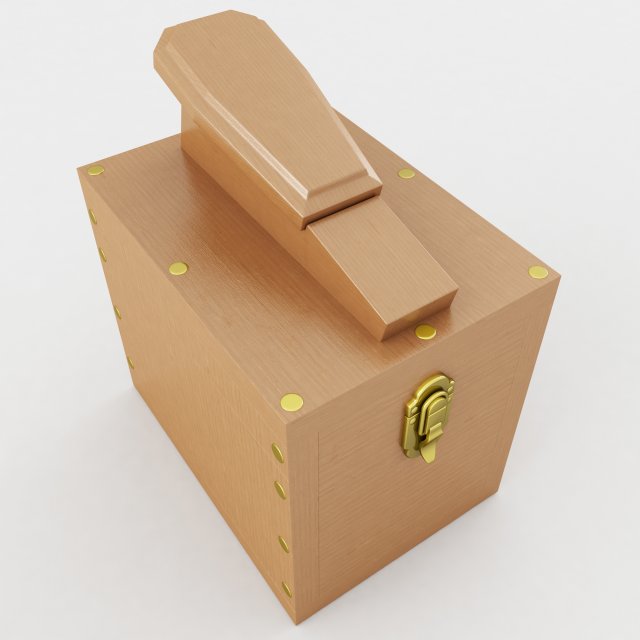 shoe shine box 3D 模型 .c4d .max .obj .3ds .fbx .stl .blend 