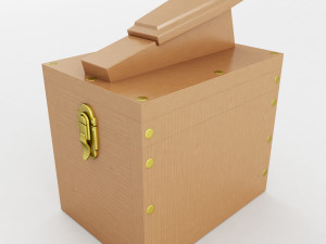 shoe shine box 3D 模型
