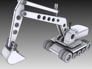 toy excavator Model 3D