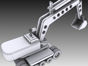 toy excavator Model 3D