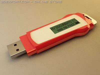 usb flash drive 3D Model .c4d .max .obj .3ds .fbx .stl .blend 