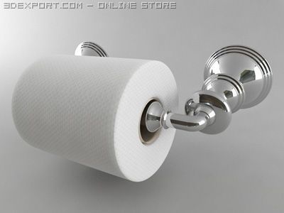 toilet paper holder style 2 3D-Modell .c4d .max .obj .3ds .fbx .stl .blend 