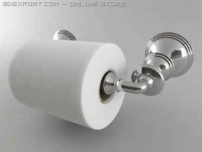 toilet paper holder style 2 3D Model .c4d .max .obj .3ds .fbx .stl .blend 