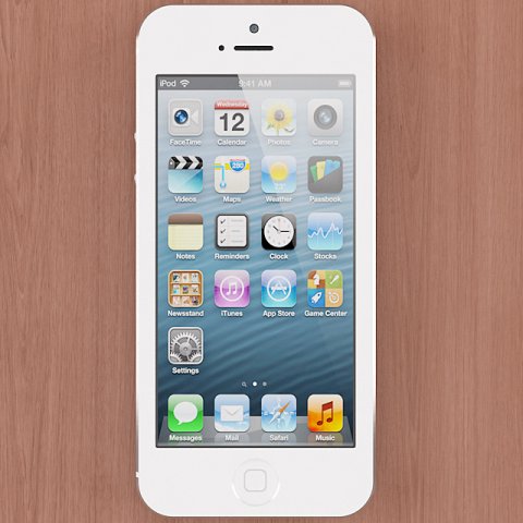 iphone 5 Modelo 3D .c4d .max .obj .3ds .fbx .stl .blend 