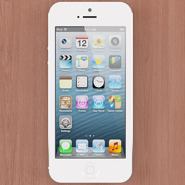 iphone 5 3D Model .c4d .max .obj .3ds .fbx .stl .blend 