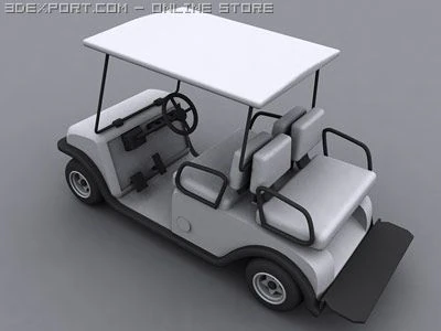 golf cart 3D Model .c4d .max .obj .3ds .fbx .stl .blend 