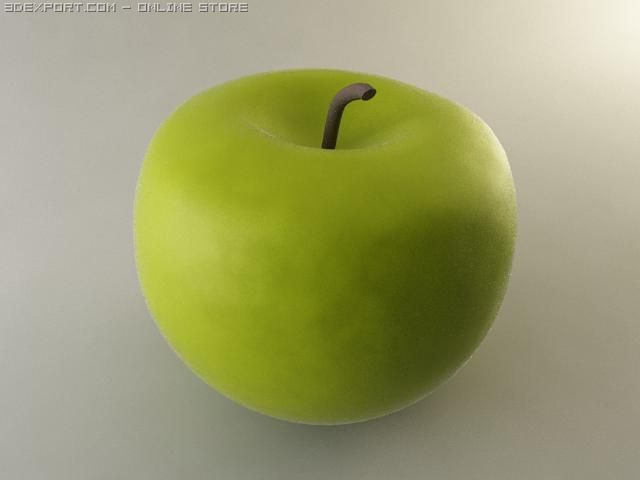 apple 3D Model .c4d .max .obj .3ds .fbx .stl .blend 
