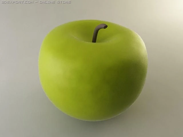 apple 3D Model .c4d .max .obj .3ds .fbx .stl .blend 