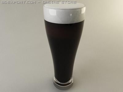 tall beer glass Modelo 3D .c4d .max .obj .3ds .fbx .stl .blend 