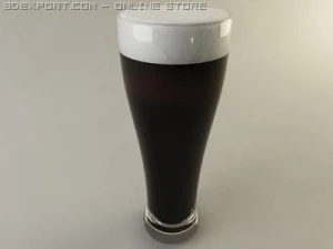 gelas bir yang tinggi Model 3D