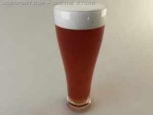 tall beer glass Modelo 3D