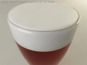 tall beer glass 3D Model