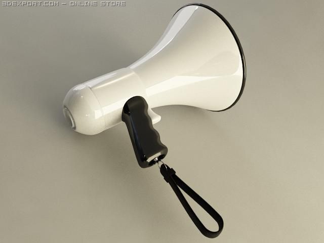 megaphone 3Dモデル .c4d .max .obj .3ds .fbx .stl .blend 