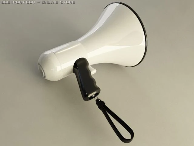megaphone 3D Model .c4d .max .obj .3ds .fbx .stl .blend 