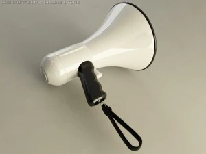 m&eacute;gaphone Modèle 3D
