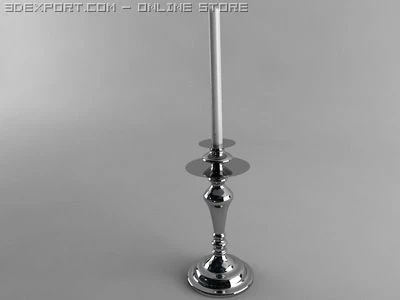 candle holder 3D Model .c4d .max .obj .3ds .fbx .stl .blend 