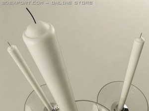 five branched candle holder 3D Model