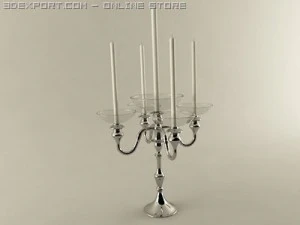 five branched candle holder 3D Model