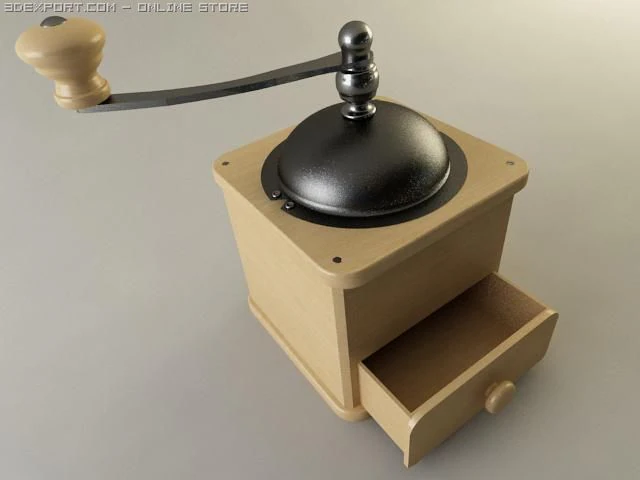 coffee grinder 3D Model .c4d .max .obj .3ds .fbx .stl .blend